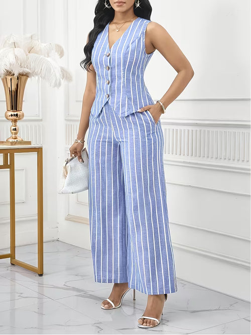 Conjunto Elegante "Pinstripe Chic"