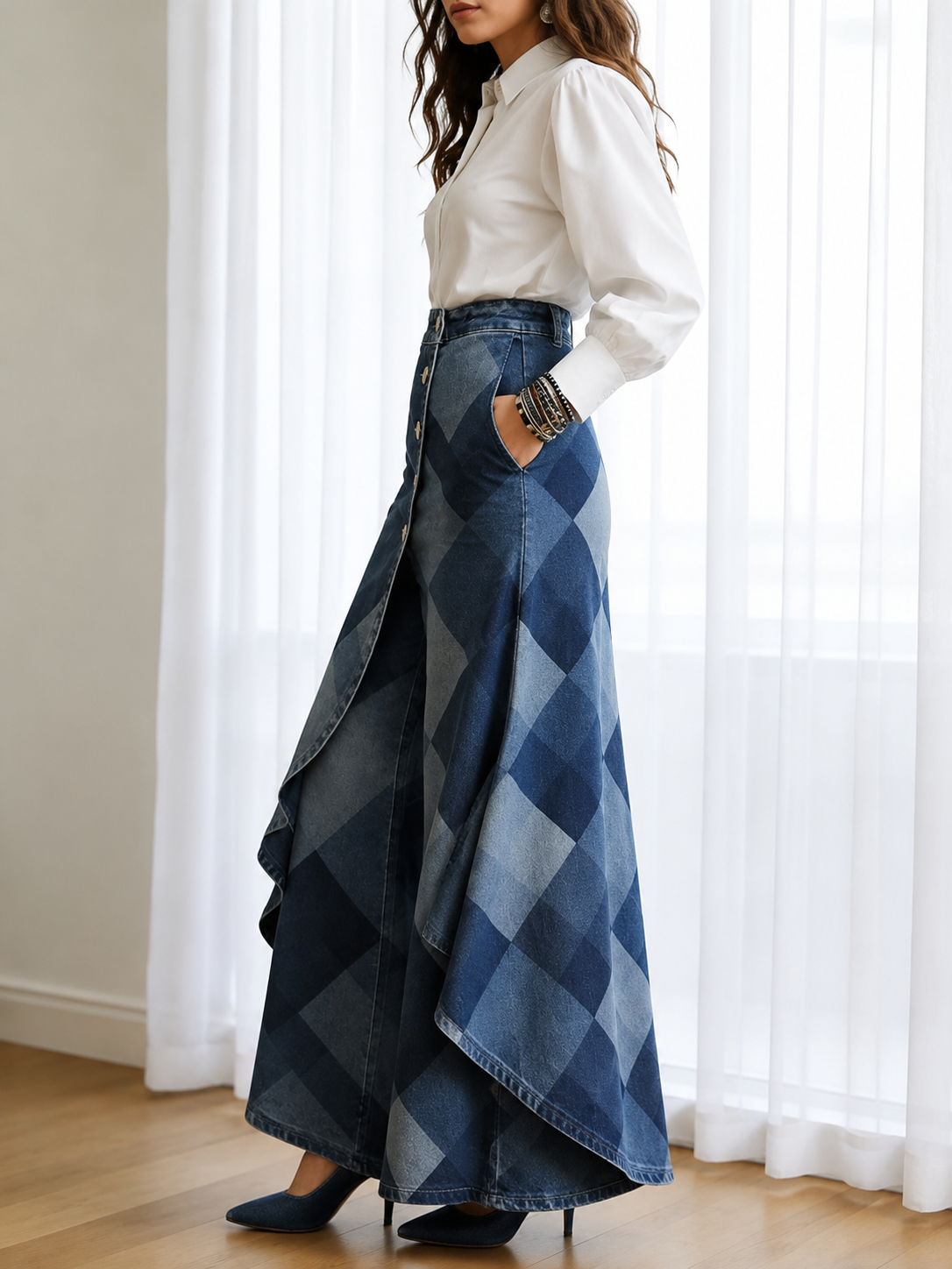 Pantalón  Denim Geometría de Autor