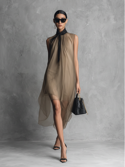 Vestido Midi Tul Ethereal Elegance