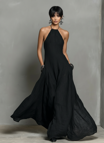 Vestido Maxi Halter Minimalista