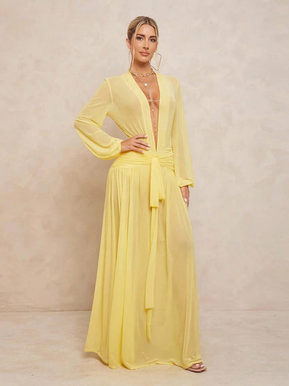 Vestido Maxi Goddess V-Neck