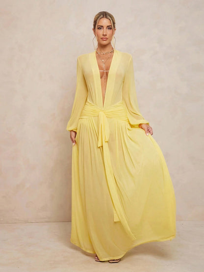 Vestido Maxi Goddess V-Neck