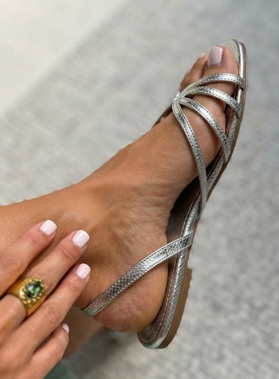 Sandalias Flat Golden Glam