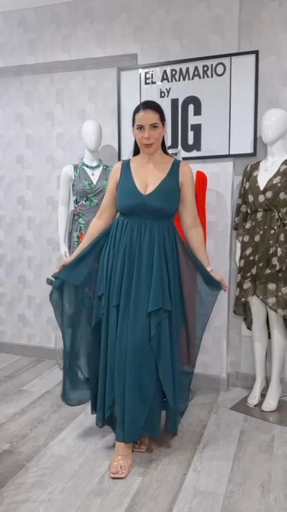 Vestido Glam Cascada de Gasa