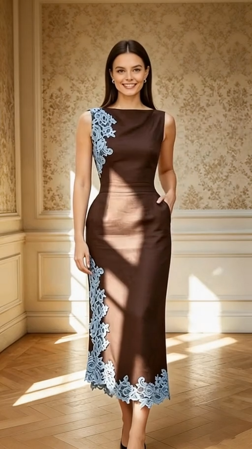 Vestido Midi Chocolate Imperial
