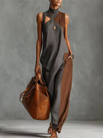 Vestido Maxi Bicolor Earth