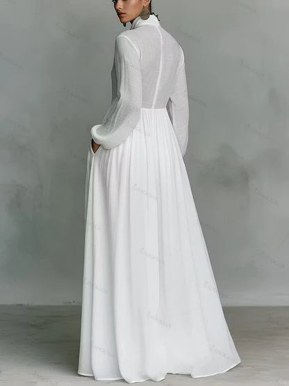 Vestido Camisero Plisado con Botones